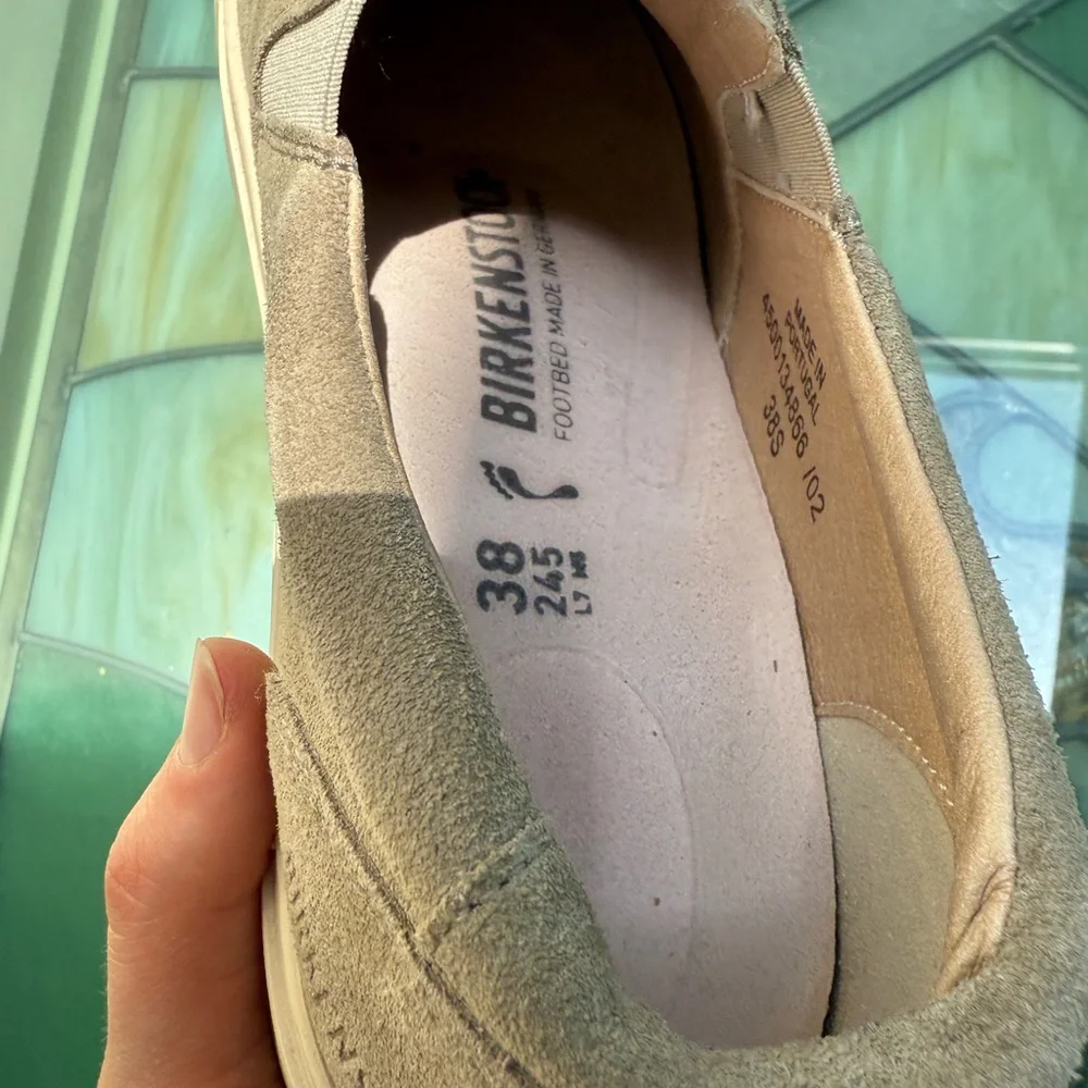 NWOT Birkenstock Oswego Suede Leather SlipOn Sneakers Shoes 38 EU/ W7-7.5 - Picture 10 of 12